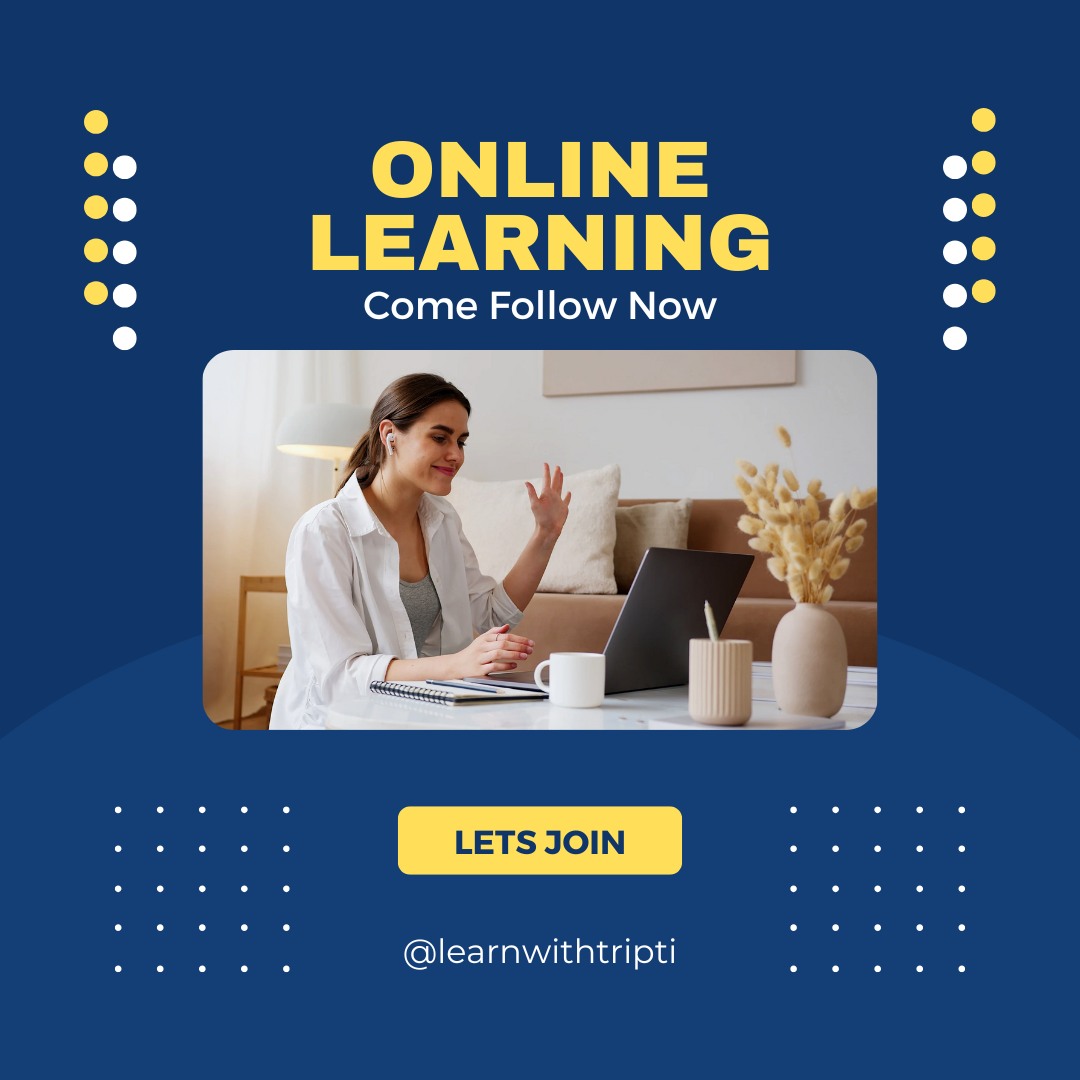 Blue Online Learning Instagram Post